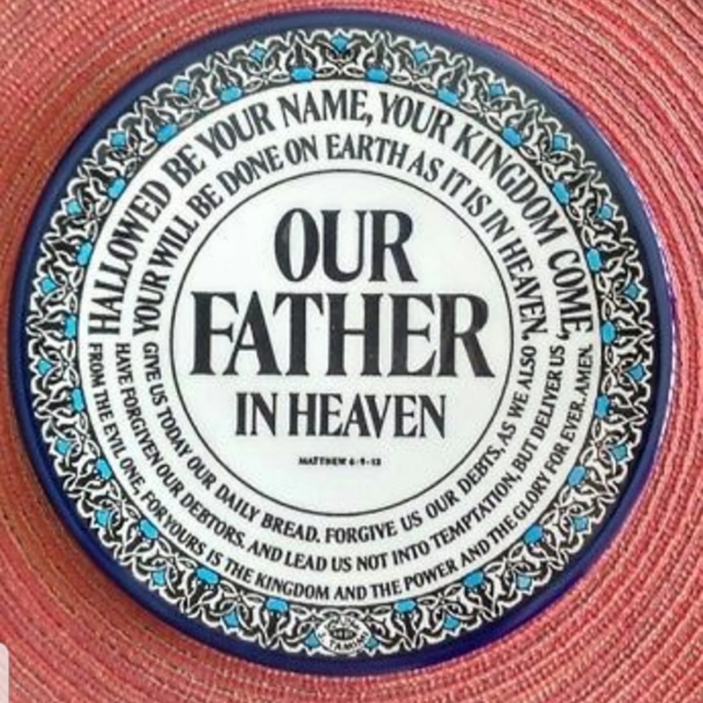 Decorative Blue and White Religious Wall Plate